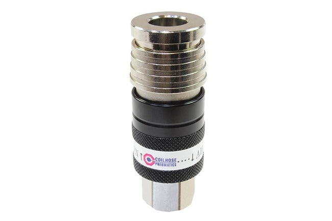 Coilhose Pneumatics 124USE 2-in-1 Automatic Safety Exhaust Coupler 1/2" Body, 3/4" FPT