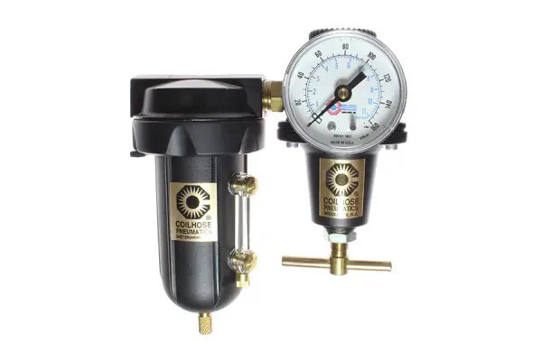 Coilhose Pneumatics 8868AAGMDH Heavy Duty Series Filter, Regulator, 1", Gauge, Metal Bowl, Automatic Drain, 0-200 psi