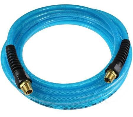 Coilhose Pneumatics PFE40256T Flexeel Hose, 1/4" ID x 25, 3/8 MPT, Transparent Blue