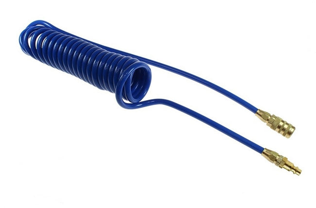 Coilhose Pneumatics PR14-25CC15-B Blue Flexcoil with Quick Connect Fittings