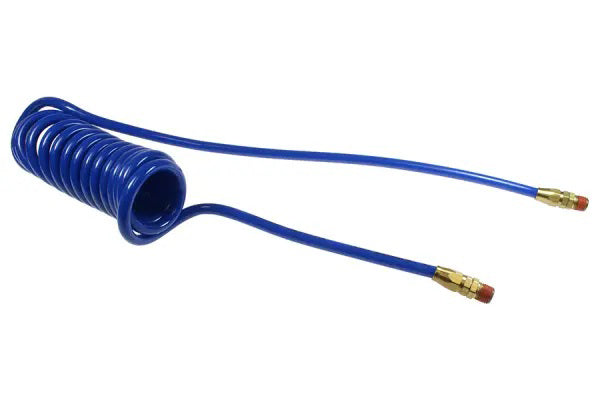 Coilhose Pneumatics PR532-25B-B Flexcoil, .160" ID x 25’, 1/4" MPT Swivel Reusable, Blue (Pack of 3)