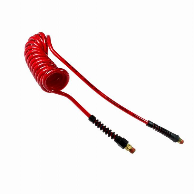 Coilhose Pneumatics PU14-30B-R Flexcoil, 1/4 ID x 30, 1/4 MPT Swivel, Red