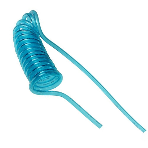Coilhose PUE516-10W1-T Flexeel Coil, 5/16" ID x 10', No Fittings, Transparent Blue