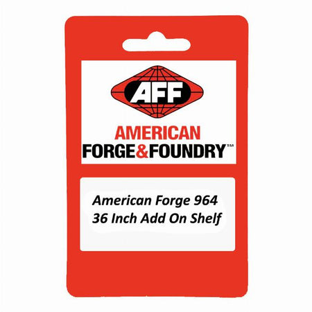 American Forge 963 36 Inch Add On Shelf for 2 shelf polypropylene shop cart, model 962