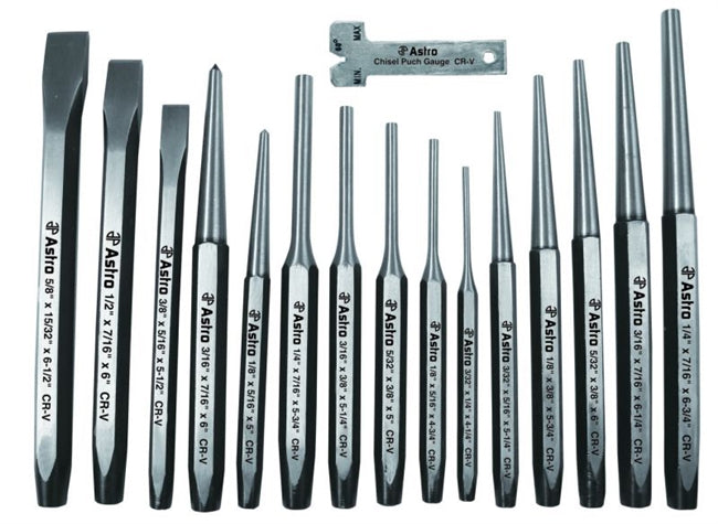 Astro Pneumatic 1600 Punch & Chisel 16pc Set - Tillman Tools – Tillman ...