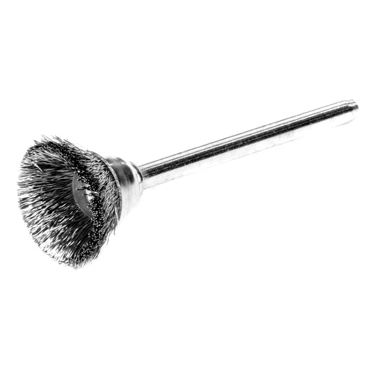 Brush Research 82B403 9/16" 0.005" Cr Steel 3/32" Shank Miniature Cup Brushes, 144 per Box