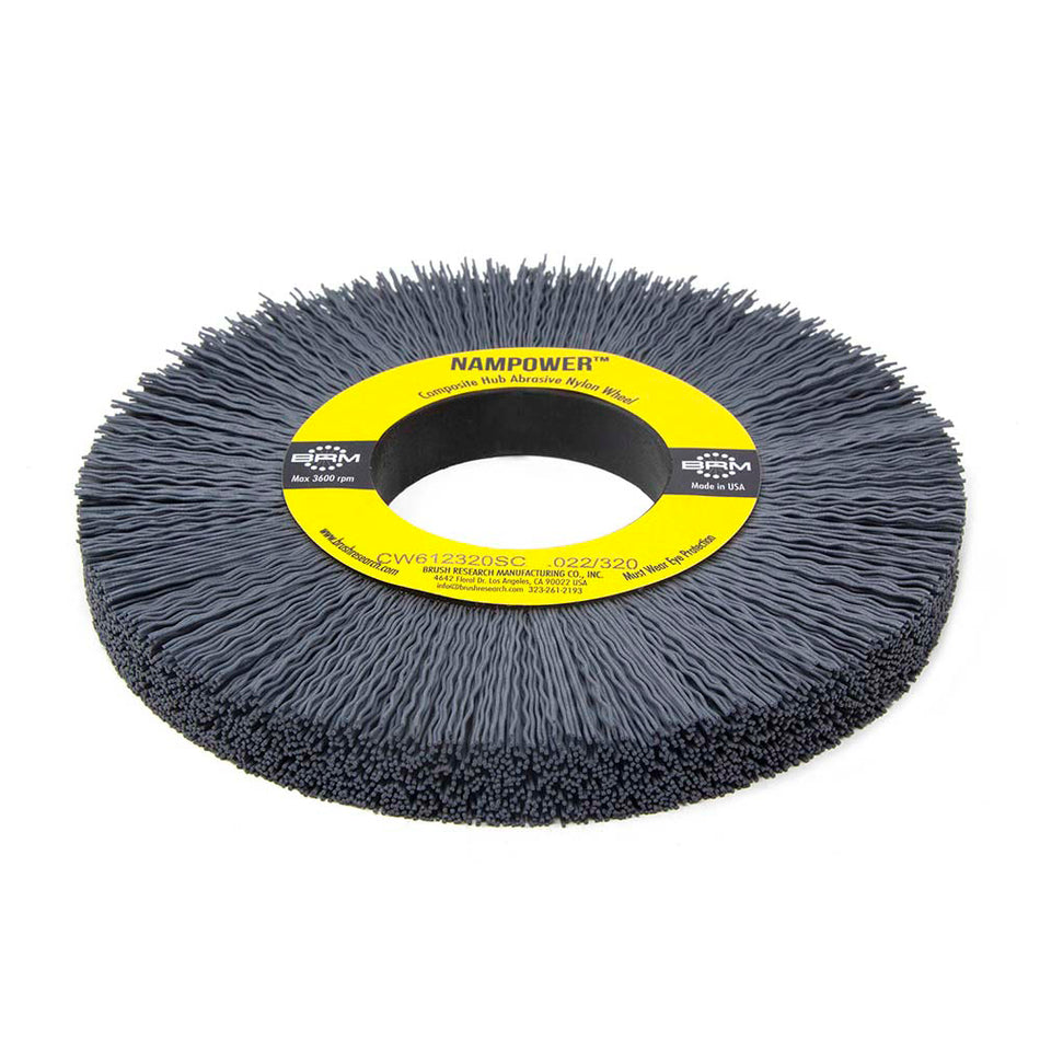 Brush Research CW612320SC 6" Diameter, 1/2" Face Width Crimped Wheel Brush