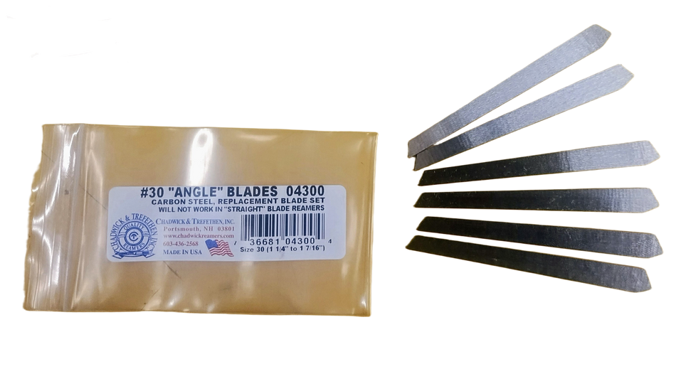 Chadwick &amp; Trefethen 04330 #30 Carbon Steel "Angle" Replacement Blade Set