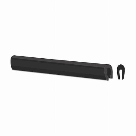 Cowles Protekto-trim 39-211 Full Size "U" Door-Edge Flexible Black Molding, 50' Kit