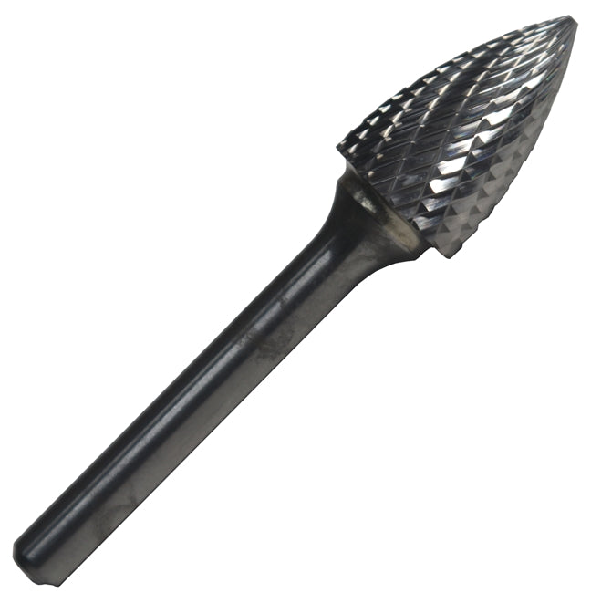 Drill America DULSG15 SG15 3/4" X 1-1/2" Tree Pointed End Carbide Burr 1/4 Shank, DULSG15