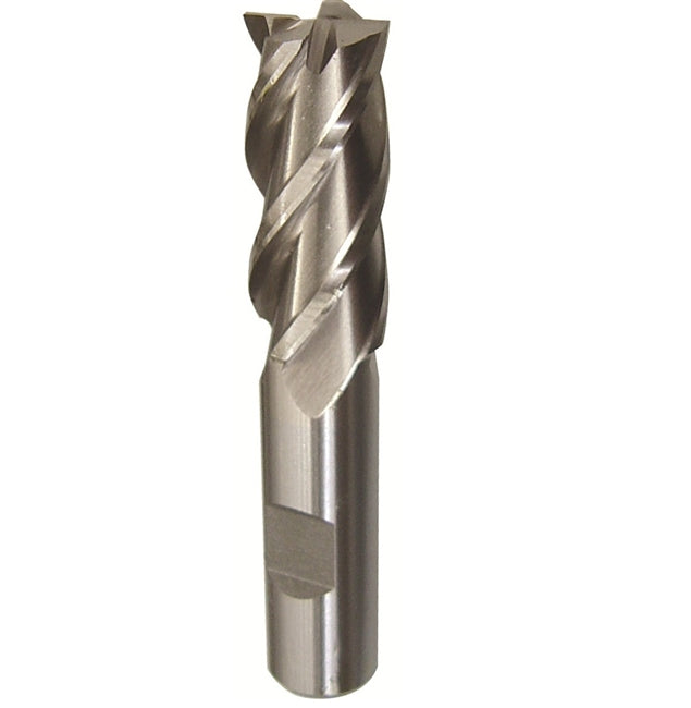 Drill America DWC10MM-4FSE 10.00mm HSS 4 Flute Single End End Mill, Qualtech, DWC10MM-4FSE