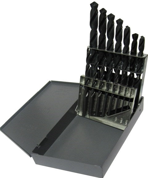 Drill America DWD15J-SET 1/16"-1/2"x32nds 15  Piece HSS Jobber Length Drill Set, Qualtech, DWD15J-SET