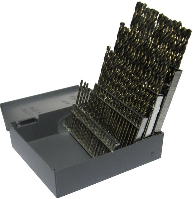 Drill America DWD60J-LH-SET #1-#60 HSS 60 Piece Left Hand Jobber Length Drill Bit Set, Qualtech, DWD60J-LH-SET