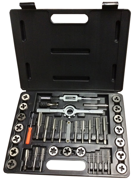 Drill America DWT40PC-HS-ROUND #4-1/2" HSS Tap and Die Set with Round Die, DWT40PC-HS-ROUND