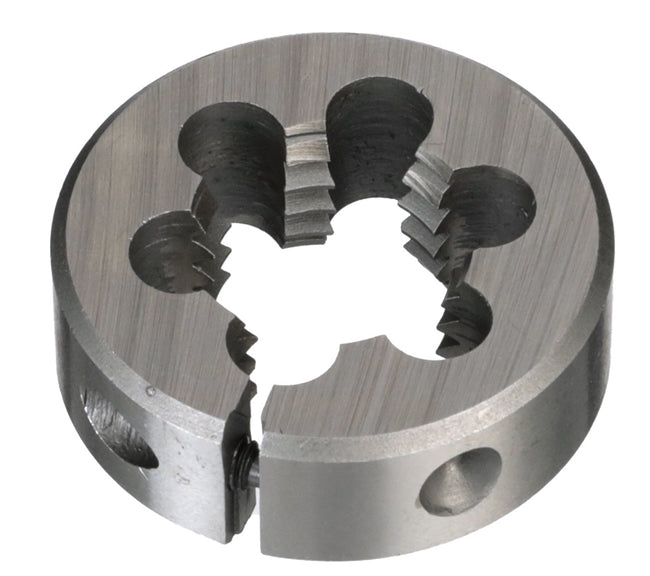 Drill America DWTH112-14NPS 1/4"-18 NPS 1-1/2" OD HSS Round Adjustable Pipe Die, DWTH112-14NPS