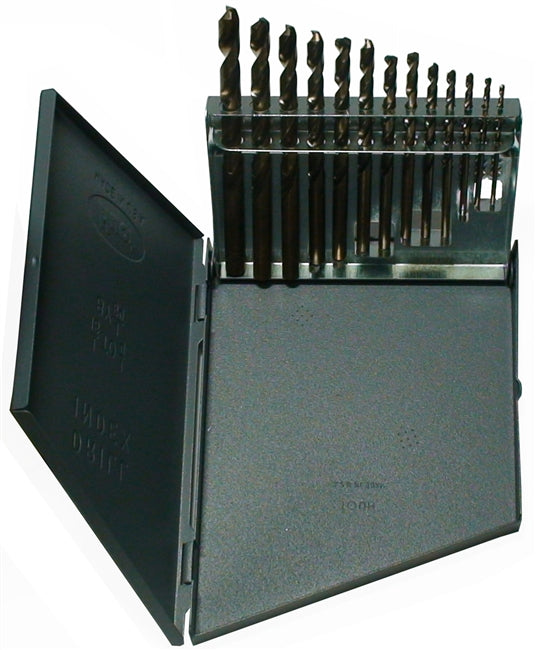 Drill America D/A13J-SET 1/16 - 1/4 HSS Jobber Drill Bit Set, 13 Pieces (1/16 Increments), Drill America, D/A13J-SET