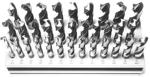 Drill America D/A833SD-SET 1/2"-1"x64ths 33 Piece HSS Drill Bit Set, 1/2 Shank, Drill America, D/A833SD-SET