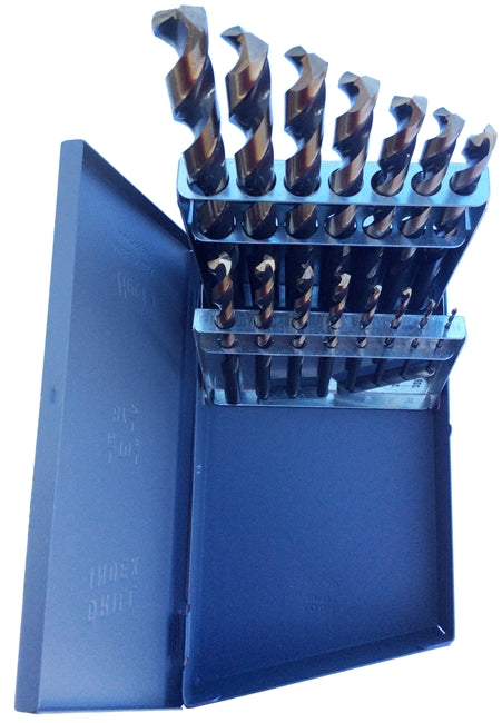 Drill America KFD15J-SET 1/16"-1/2"x32nds 15 Piece Black & Gold Drill Bit Set, KFD15J-SET