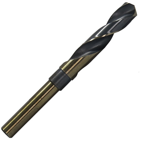 Drill America KFDRSD3/8X21/32 21/32" Reduced Shank HSS Black & Gold KFD Drill Bit, 3/8" Shank, KFDRSD3/8X21/32