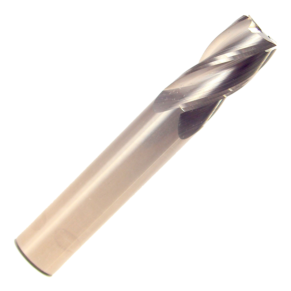 Drill America MMO11/32-4FSE 11/32" Carbide 4 Flute Uncoated (Bright) 7/8" Flute Length 2-1/2" Overall Length 3/8" Shank Single End Square End Mill, Drill America, MMO11/32-4FSE