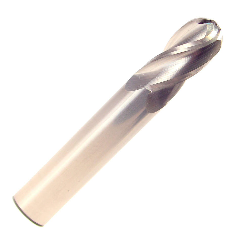 Drill America MMO9/32-4FSE 9/32" Carbide 4 Flute Uncoated (Bright) 3/4" Flute Length 2-1/2" Overall Length 5/16" Shank Single End Square End Mill, Drill America, MMO9/32-4FSE