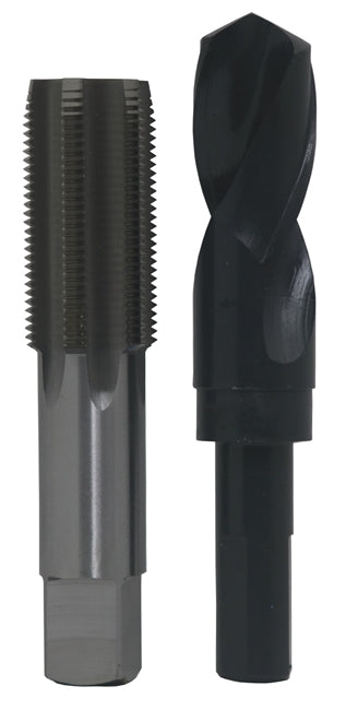 Drill America POU1-1/2-12 1-1/2"-12 HSS Plug Tap and 1-27/64" HSS 1/2" Shank Drill Bit, Qualtech