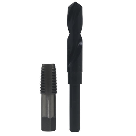 Drill America POU1/2NPTW/DRILL 1/2" Carbon Steel NPT Tap and 23/32" HSS Drill Bit, Qualtech, POU1/2NPTW/DRILL