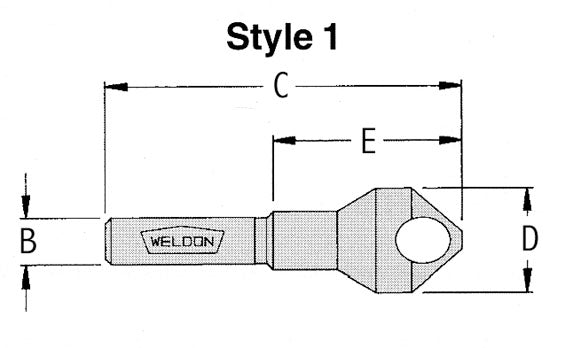 Drill America WELCS-18 3/16"-17/32" 82 Degree Pilotless Countersink, WELCS-18