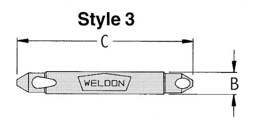 Drill America WELDB-4 WELDB-4 1/64"-11/64" 90 degree Deburring Tool, WELDB-4