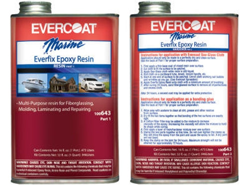 Evercoat 643 Everfix Clear Epoxy Resin, Quart