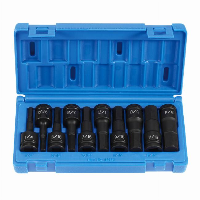 Grey Pneumatic 1398H 10 Piece 1/2" Drive Impact Hex Driver Set