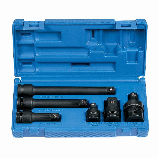 Grey Pneumatic 2200 6 Piece 1/2" Drive Impact Adapter & Extension Set