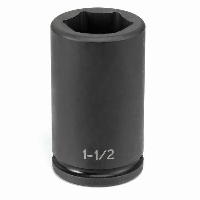 Grey Pneumatic 3048DS 3/4" Drive Budd Wheel Impact Socket, 1-1/2" Deep Hex