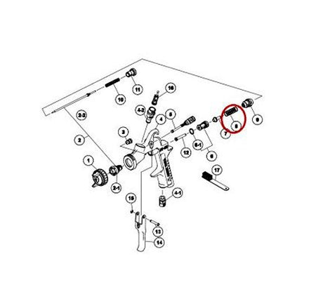 Iwata 93719530 Air Valve Spring