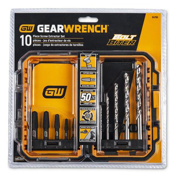 KD Gearwrench 84786 10 Pc. Bolt Biter Screw Extractor Set