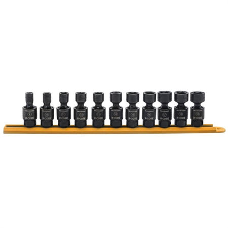 KD Gearwrench 84975 11 Pc. 3/8" Drive 6 Point Standard X-Core Pinless Universal Impact Metric Socket Set