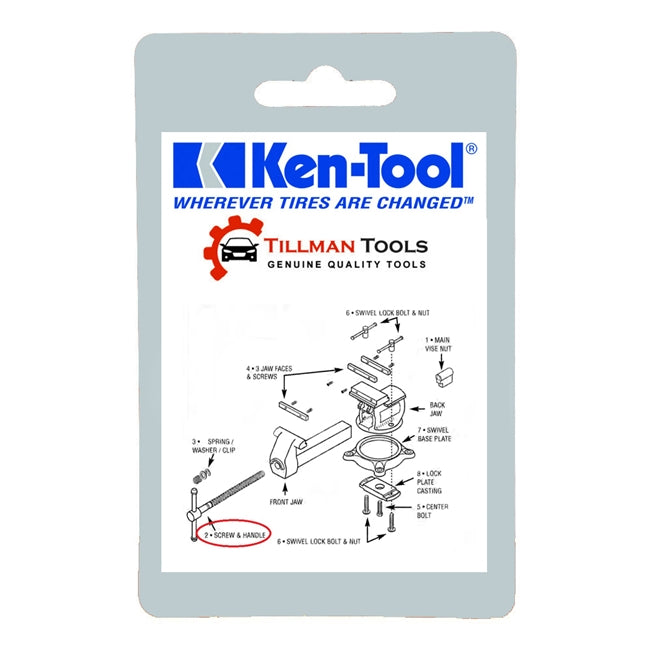 Ken Tool 14802U Screw And Handle Assembly for KT4650  & KT4800 Vises