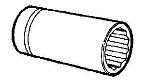 Kent-Moore J-34826 Hub Nut Socket Wrench, 36mm