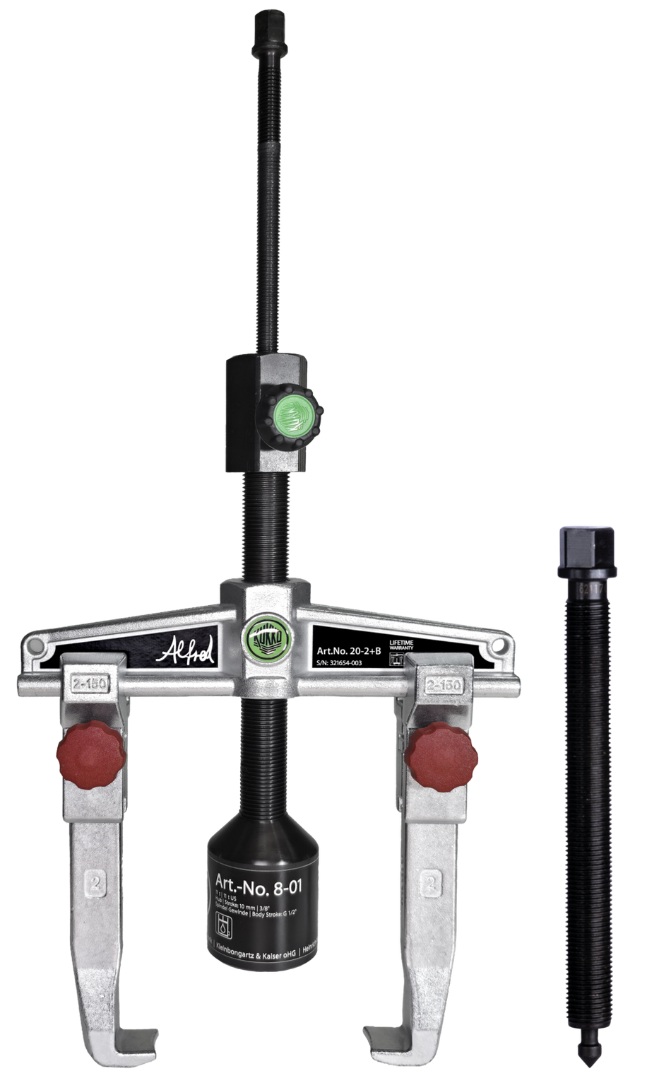 Kukko 20-30+B Universal 2-Jaw Puller with Hydraulic Spindle & Adjusting Jaws