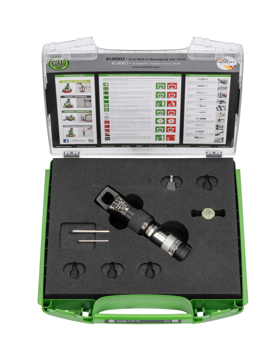 Kukko Y-57-10 Pump Hydraulic Nut Splitter, In Case 3/8 Up To 3/4 10-19 mm