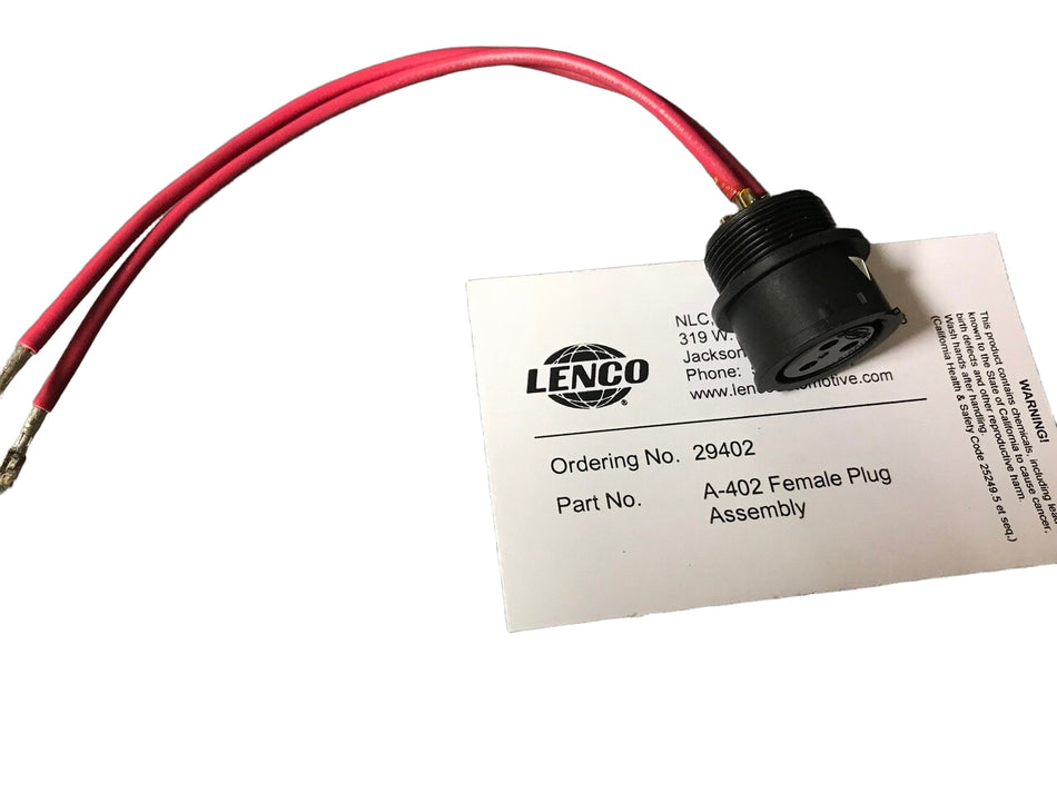 Lenco 29402 A-402 Panel Receptacle Female 3 Pin