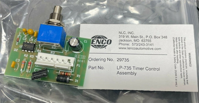 Lenco 29735 LP-735 Timer Control Assembly