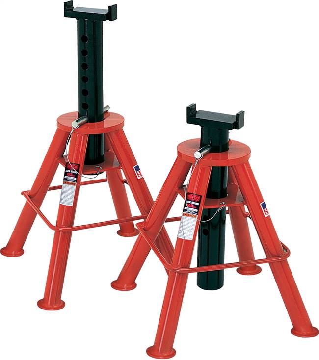 Norco 81208 10 Ton Cap. Jack Stands - Pin Type-[Low] - U.S.A., Pair