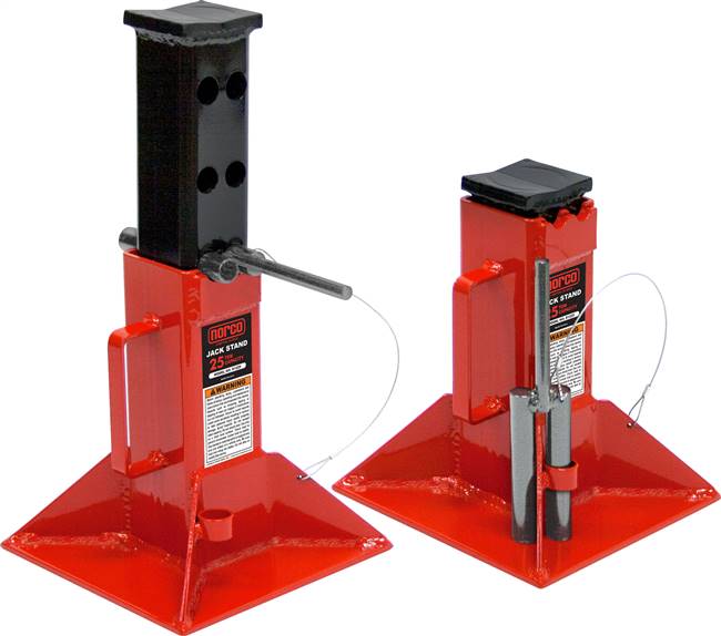 Norco 81225 25 Ton Cap. Jack Stands - Pin Type - U.S.A., Pair