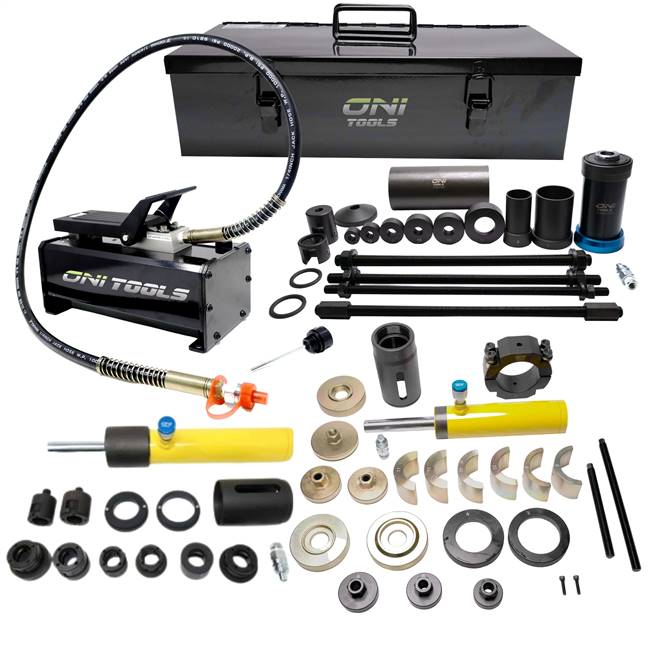 Volvo/Mack 9996154, 9992614, 9992671, 9999210, 9992670 Leaf Spring Pin & Suspension Bushing Remover & Installer Hydraulic Master Kit