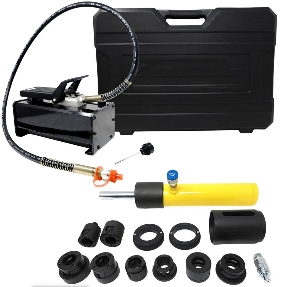 Kenworth & Peterbilt Leaf Spring Pin & Bushing Service Master Kit w/ Hydraulic Foot Pump