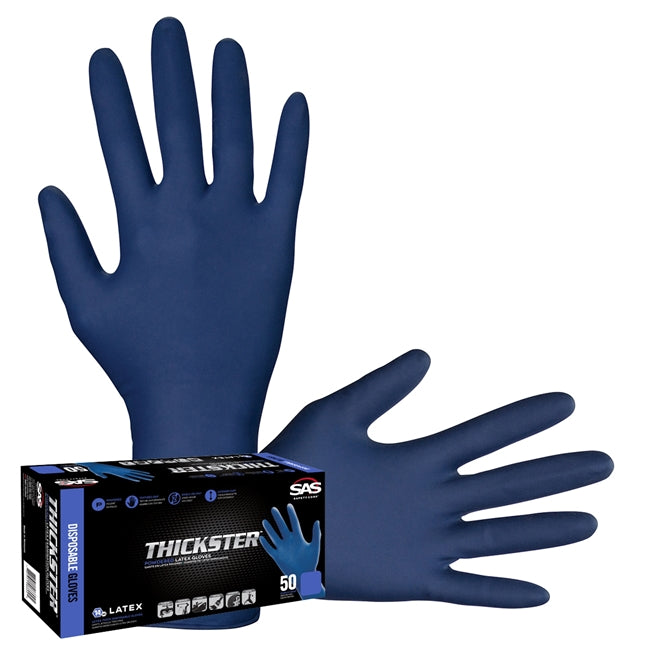 SAS Safety 6605 Thickster Powdered Gloves, XX Large, 50/Box