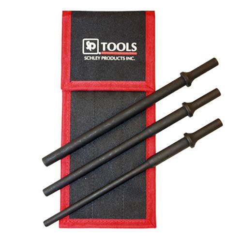 Schley Products 11600 3-Piece Extra Long Air Hammer Drift Kit in Kit Bag