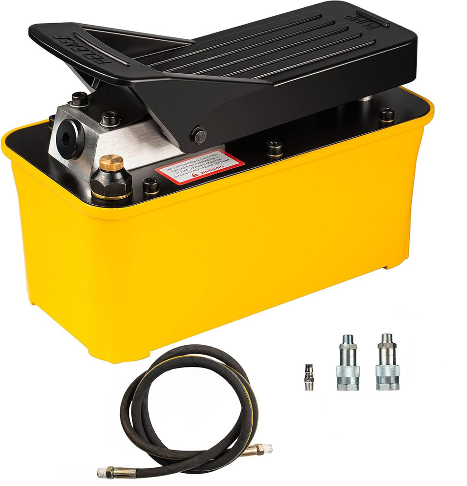 Tillman TIL-A5102 Air Hydraulic Pump 10,000 PSI 1/2 Gallon Oil Capacity Foot Operated with Hose & 3/8 Fitting Adapter