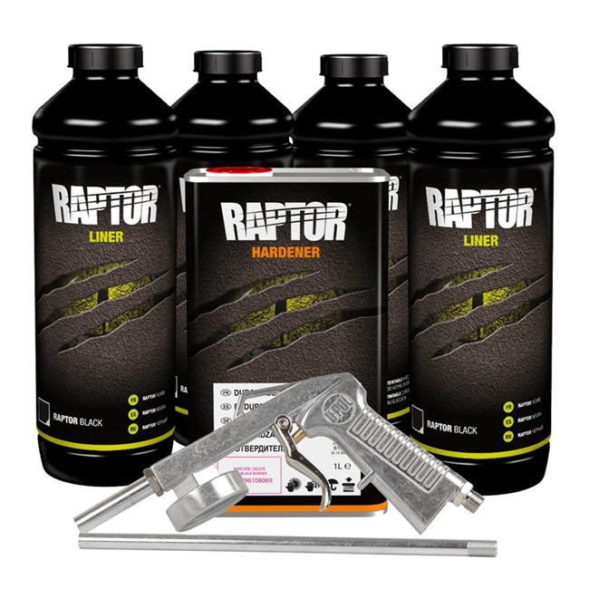 U-Pol 0820G National Rule Raptor Kit with Gun, 1 gal, Black